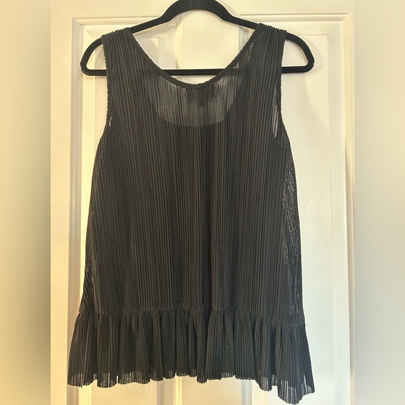 Michael Stars Black Pleated Tank Top - Picture 6 of 7